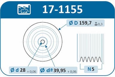 Piedziņas skriemelis, Kloķvārpsta IJS GROUP 17-1155 2