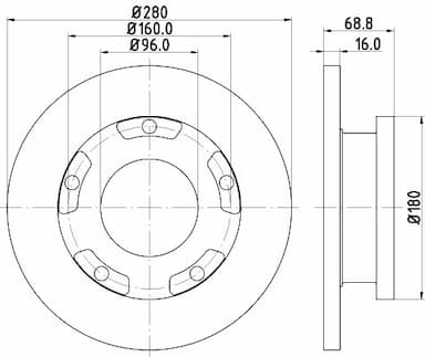 Bremžu diski HELLA 8DD 355 113-811 4