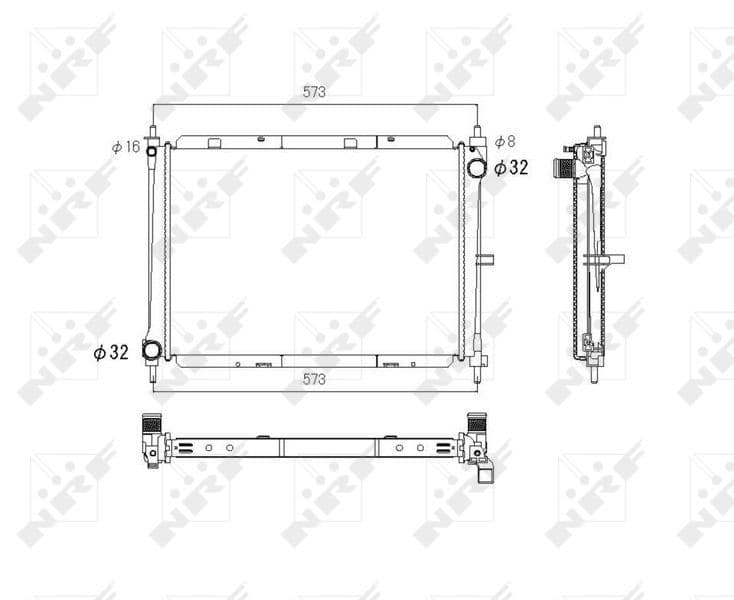 Radiators, Motora dzesēšanas sistēma NRF 53758 1