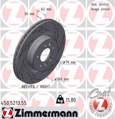 Bremžu diski ZIMMERMANN 450.5213.55 1