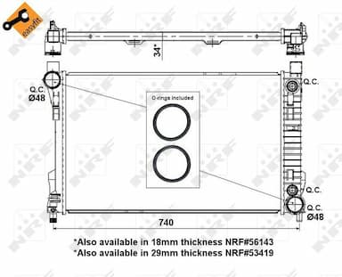 Radiators, Motora dzesēšanas sistēma NRF 53878 4