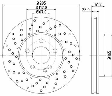 Bremžu diski HELLA 8DD 355 129-681 1