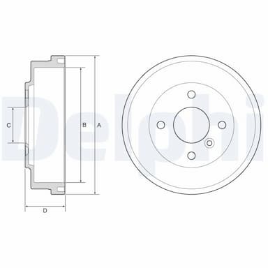 Bremžu trumulis DELPHI BF627 1