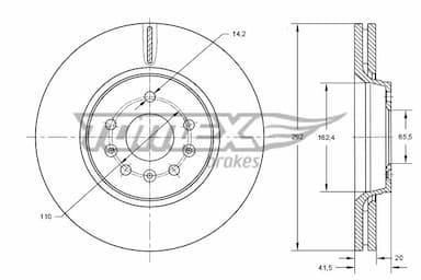 Bremžu diski TOMEX Brakes TX 73-79 1