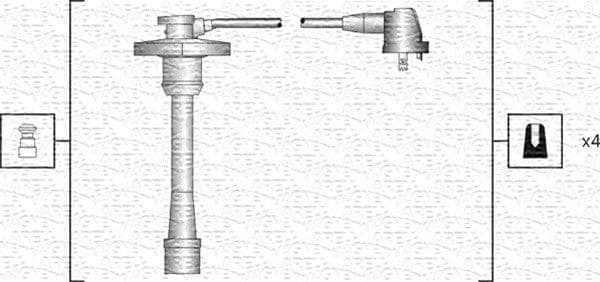 Augstsprieguma vadu komplekts MAGNETI MARELLI 941318111188 1