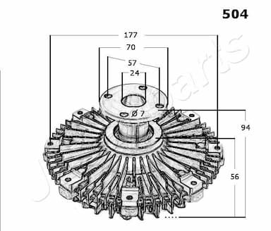 Sajūgs, Radiatora ventilators JAPANPARTS VC-504 3