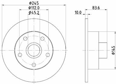 Bremžu diski HELLA 8DD 355 104-231 4