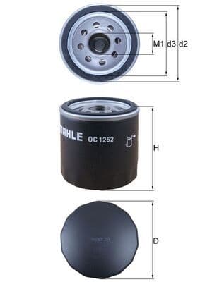 Eļļas filtrs MAHLE OC 1252 1