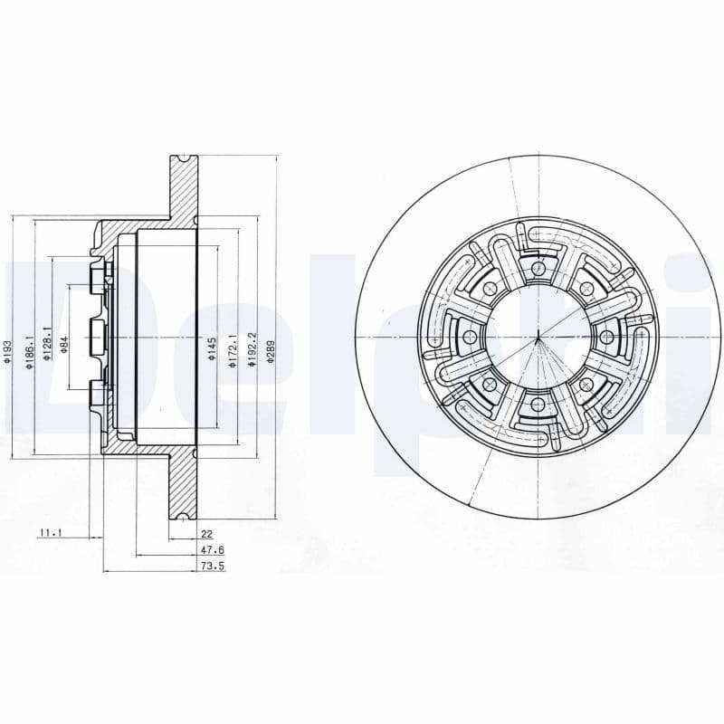 Bremžu diski DELPHI BG4171 1