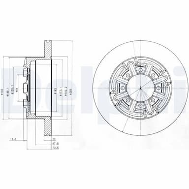 Bremžu diski DELPHI BG4171 1