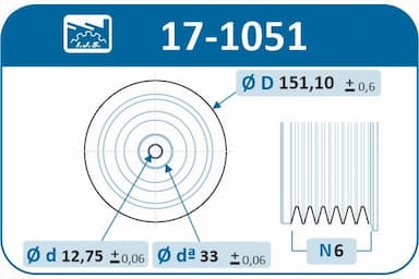 Piedziņas skriemelis, Kloķvārpsta IJS GROUP 17-1051 2