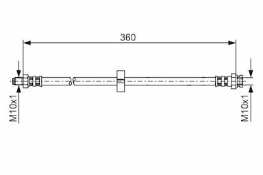 Bremžu šļūtene BOSCH 1 987 481 002 1