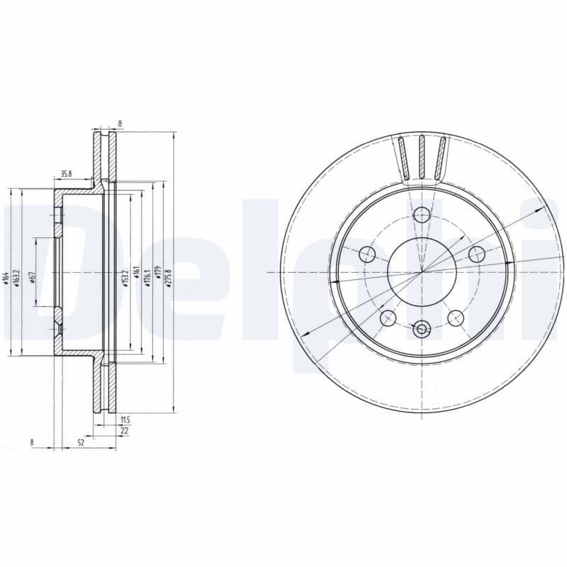 Bremžu diski DELPHI BG3296 1