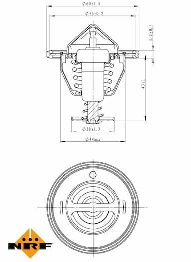 Termostats, Dzesēšanas šķidrums NRF 725107 5