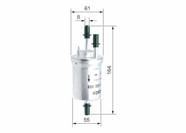 Degvielas filtrs BOSCH F 026 403 008 5