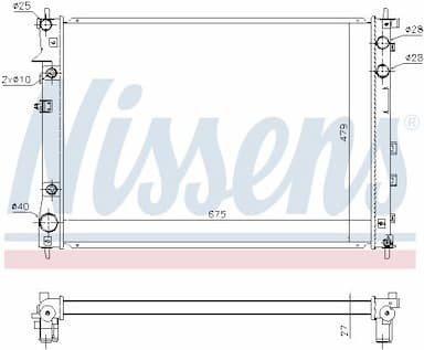 Radiators, Motora dzesēšanas sistēma NISSENS 67727 5