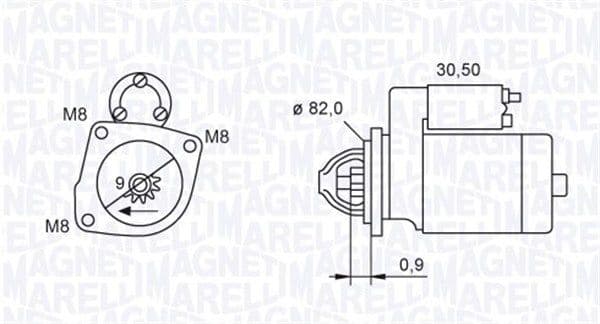 Starteris MAGNETI MARELLI 063721552010 1