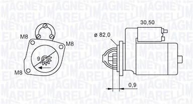 Starteris MAGNETI MARELLI 063721552010 1