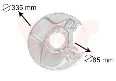 Dubļu sargs, Bremžu disks VAN WEZEL 3010373 1