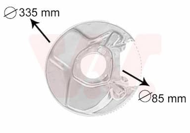 Dubļu sargs, Bremžu disks VAN WEZEL 3010373 1