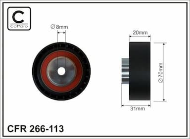 Parazīt-/Vadrullītis, Ķīļrievu siksna CAFFARO 266-113 1