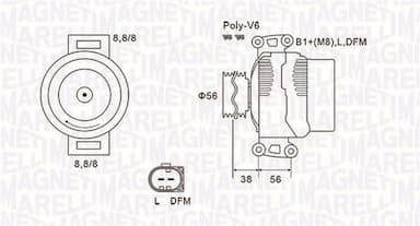 Ģenerators MAGNETI MARELLI 063731811010 1