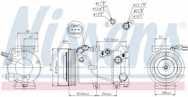Kompresors, Gaisa kond. sistēma NISSENS 89306 5