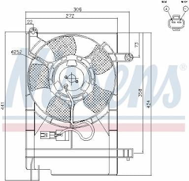 Ventilators, Motora dzesēšanas sistēma NISSENS 85062 6