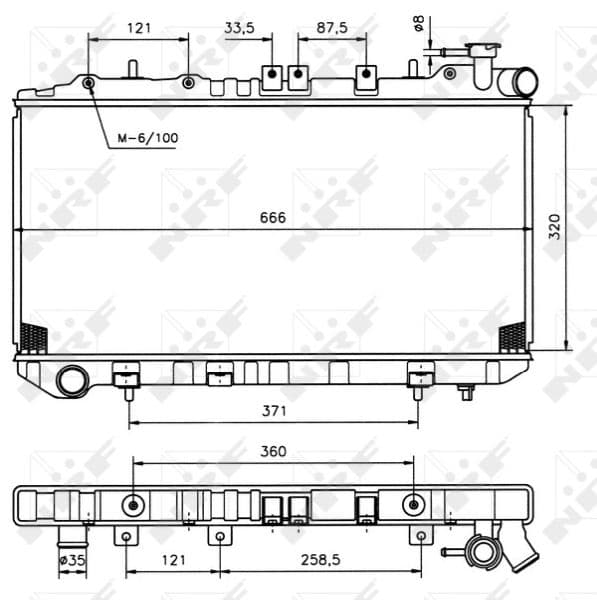 Radiators, Motora dzesēšanas sistēma NRF 536864 1