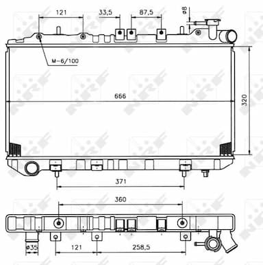 Radiators, Motora dzesēšanas sistēma NRF 536864 1