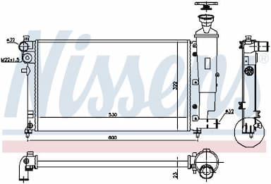 Radiators, Motora dzesēšanas sistēma NISSENS 61276 5