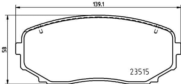 Bremžu uzliku kompl., Disku bremzes HELLA 8DB 355 037-911 1