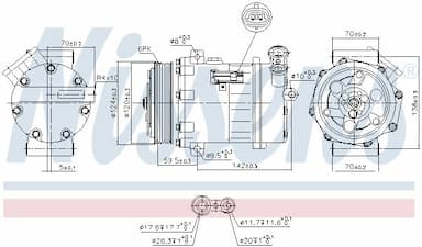 Kompresors, Gaisa kond. sistēma NISSENS 890063 6