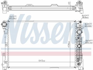 Radiators, Motora dzesēšanas sistēma NISSENS 67162 6