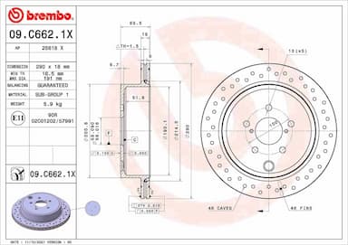 Bremžu diski BREMBO 09.C662.1X 1