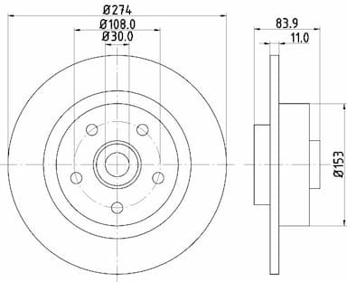 Bremžu diski HELLA 8DD 355 112-361 4