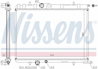 Radiators, Motora dzesēšanas sistēma NISSENS 63694A 6