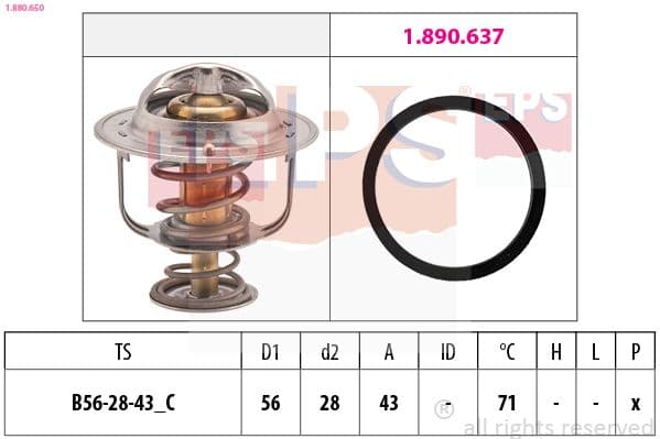 Termostats, Dzesēšanas šķidrums EPS 1.880.650 1