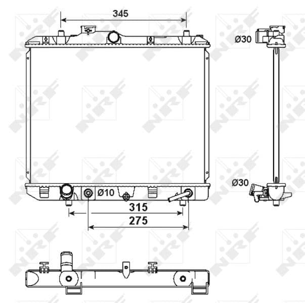 Radiators, Motora dzesēšanas sistēma NRF 53158 1