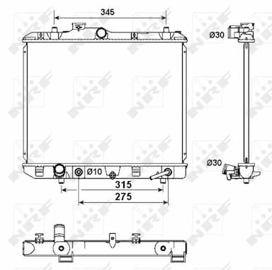 Radiators, Motora dzesēšanas sistēma NRF 53158 1