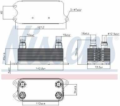 Eļļas radiators, Automātiskā pārnesumkārba NISSENS 90909 7