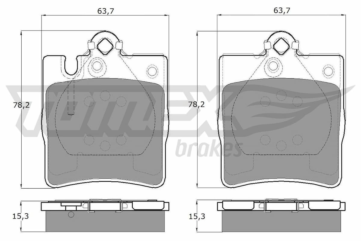 Bremžu uzliku kompl., Disku bremzes TOMEX Brakes TX 12-79 1