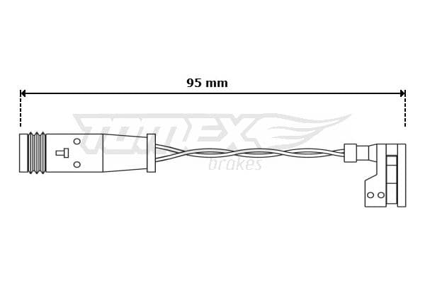 Indikators, Bremžu uzliku nodilums TOMEX Brakes TX 30-66 1