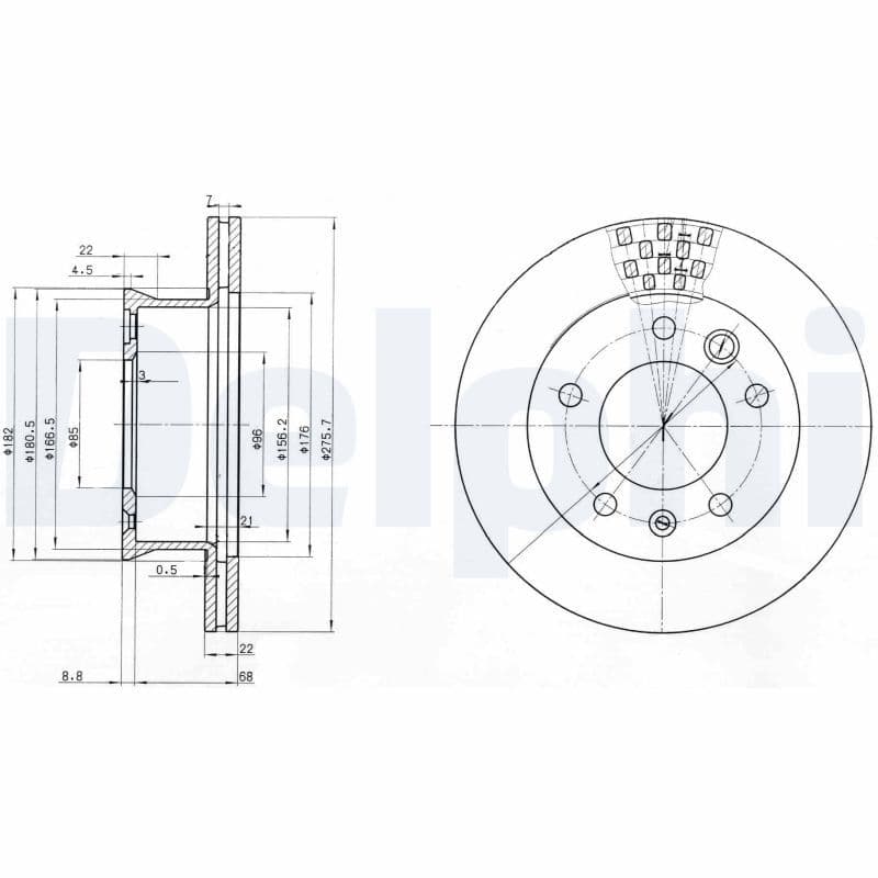 Bremžu diski DELPHI BG3236 1