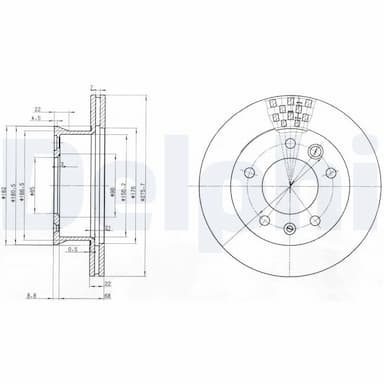 Bremžu diski DELPHI BG3236 1