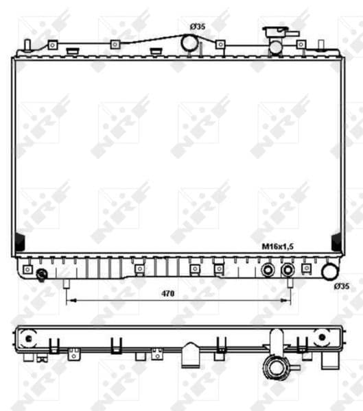 Radiators, Motora dzesēšanas sistēma NRF 53259 1