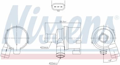 Papildu ūdens sūknis (dzesēšanas ūdens cirkulācija) NISSENS 831070 6