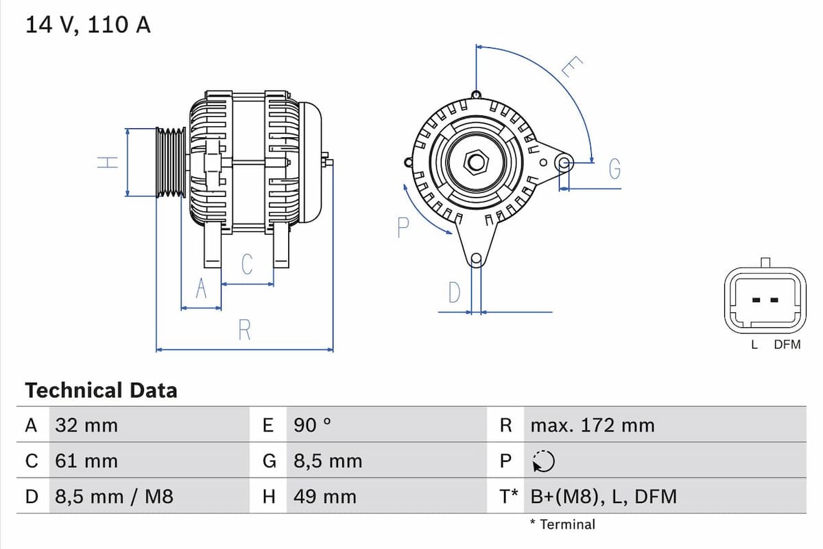 Ģenerators BOSCH 0 986 080 330 1