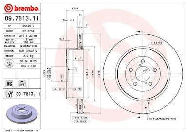 Bremžu diski BREMBO 09.7813.11 1