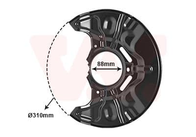 Dubļu sargs, Bremžu disks VAN WEZEL 5307372 1